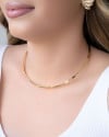 Aro Liso Flat Banhado a Ouro 18K