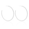 Brinco Argola Fio Lisa 6.2 cm Ródio Branco