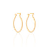 Brinco Argola Elíptico Fecho Italiano 2.8 cm Banhado a Ouro 18K