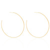 Brinco Argola Tubo Lisa 6.9 cm  Banhado a Ouro 18K