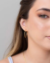 Brinco Argola Fio Liso 2.9 cm Banhado a Ouro 18K
