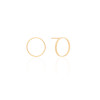 Brinco Argola Frontal 14 mm Banhado a Ouro 18K