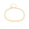 Pulseira Cordão Baiano 3 mm Banhado a Ouro 18K