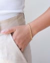 Pulseira Cordão Baiano 3 mm Banhado a Ouro 18K