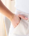 Pulseira Elos Duplos Banhado a Ouro 18K