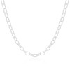 Choker Elos Ovais Lisos Ródio Branco