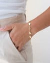 Pulseira Corações Lisos Banhado a Ouro 18K