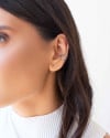 Piercing Três Filetes Lisos Ródio Branco