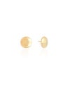 Brinco Redondo Achatado 1.3 cm Banhado a Ouro 18K