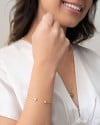 Bracelete Pontos de Luz Cristal Banhado a Ouro 18K