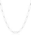 Choker Elos Ovais 5 mm Ródio Branco