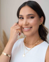 Gargantilha Veneziana com Pingente Redondo Liso Banhado a Ouro 18K