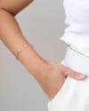 Bracelete Fio Detalhe Redondo Liso Banhado a Ouro 18K