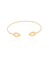 Bracelete Fio Detalhe Gota Lisa Banhado a Ouro 18K