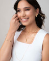 Bracelete Fio Detalhe Gota Lisa Banhado a Ouro 18K
