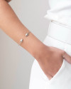 Bracelete Fio Detalhe Gota Lisa Ródio Branco