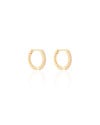 Brinco Argola Cravejado Cristal 1.5 cm Banhado a Ouro 18K