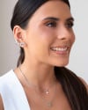 Ear Cuff Pontos de Luz Cristal Ródio Branco