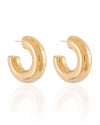 Brinco Argola Tubo Liso 3.5 cm Banhado a Ouro 18K