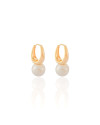 Brinco Argola Pérola 2.3 cm Banhado a Ouro 18K