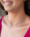 Choker Hematita Ródio Branco