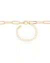 Choker Elos com Pérola Banhado a Ouro 18K