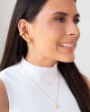 Piercing Cravejado Cristal 5 mm Banhado a Ouro 18K