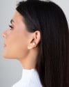 Piercing Cravejado Cristal 5 mm Banhado a Ouro 18K