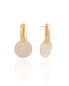 Brinco Riscado com Madrepérola Banhado a Ouro 18K