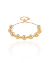 Pulseira Veneziana Bolas Lisas Banhado a Ouro 18K