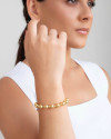 Pulseira Veneziana Bolas Lisas Banhado a Ouro 18K