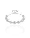 Pulseira Veneziana Bolas Lisas Ródio Branco