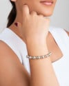 Pulseira Veneziana Bolas Lisas Ródio Branco