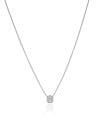 Choker Veneziana Ponto de Luz Ródio Branco