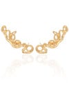 Ear Cuff Entrelaçado Banhado a Ouro 18K