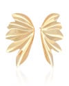 Brinco Asa Lisa Banhado a Ouro 18K