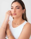 Bracelete Círculos 1 cm Ródio Branco