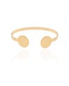 Bracelete Detalhe Redondo Liso 4 mm Banhado a Ouro 18K