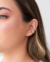 Piercing Reto Cravejado Cristal Banhado a Ouro 18K