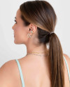 Piercing Reto Cravejado Cristal Ródio Branco