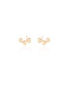 Ear Cuff Corações Cravejados Cristal Banhado a Ouro 18K