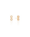 Brinco Infinito Cravejado Banhado a Ouro 18K