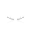 Ear Cuff Pontos de Luz Cristal 1.7 cm Ródio Branco