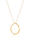 Gargantilha Veneziana Oval Ondas Banhado a Ouro 18K