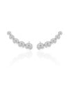 Ear Cuff Bolas Lisas 3.0 cm Ródio Branco
