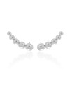 Ear Cuff Bolas Lisas 3.0 cm Ródio Branco
