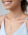 Pingente FIlho Menina Cravejado Cristal 1.7 cm Banhado a Ouro 18K