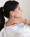 Brinco Argola Bolinhas 1.7 cm Banhado a Ouro 18K