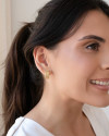 Brinco Argola Bolinhas 1.7 cm Banhado a Ouro 18K