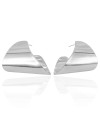 Brinco Argola Lisa 2.0 cm Ródio Branco